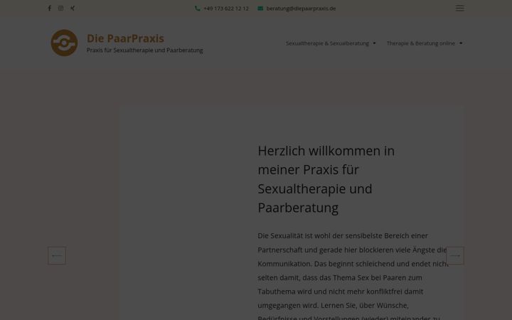 Екранна снимка на diepaarpraxis.de