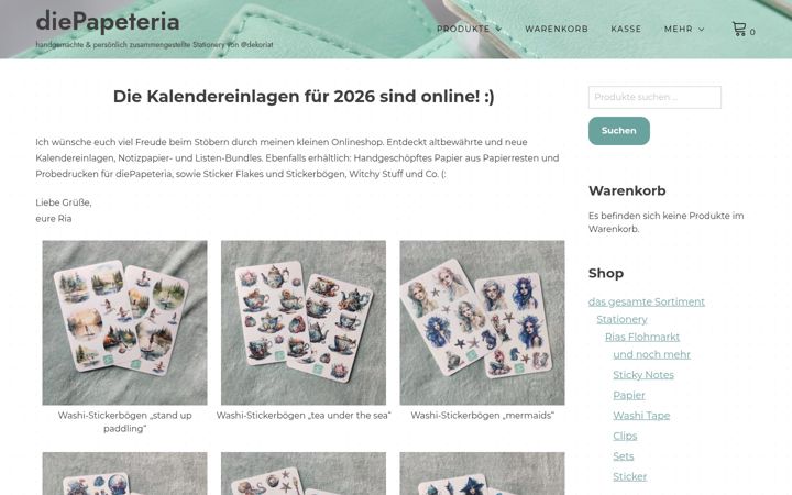 Screenshot of diepapeteria.de