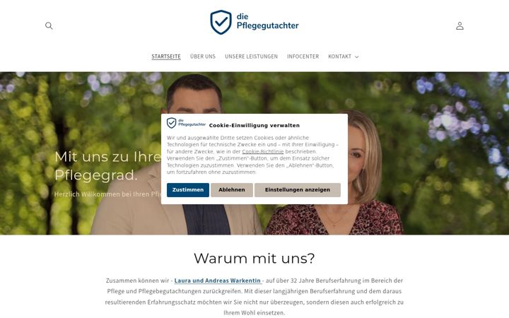 Екранна снимка на diepflegegutachter.de
