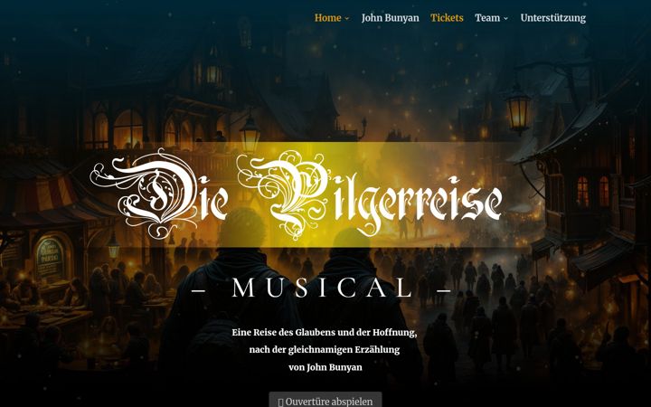 Screenshot von diepilgerreise-musical.de
