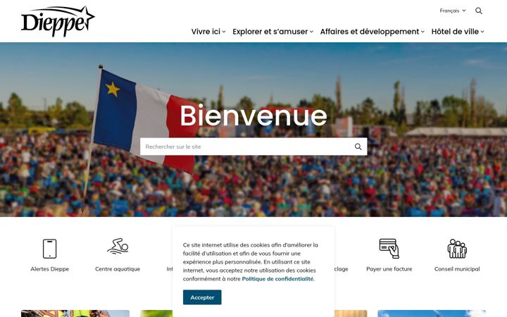 Ekrānuzņēmums no dieppe.ca