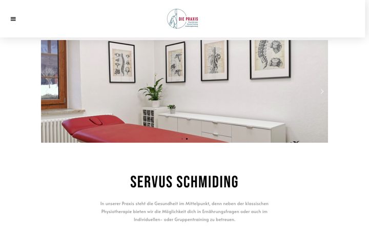 Screenshot of diepraxis-schmiding.de
