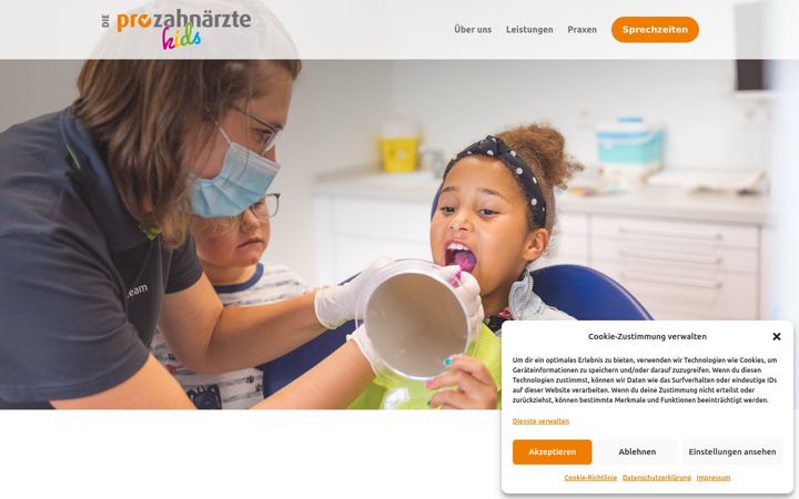 Screenshot of dieprozahnaerzte-kids.de