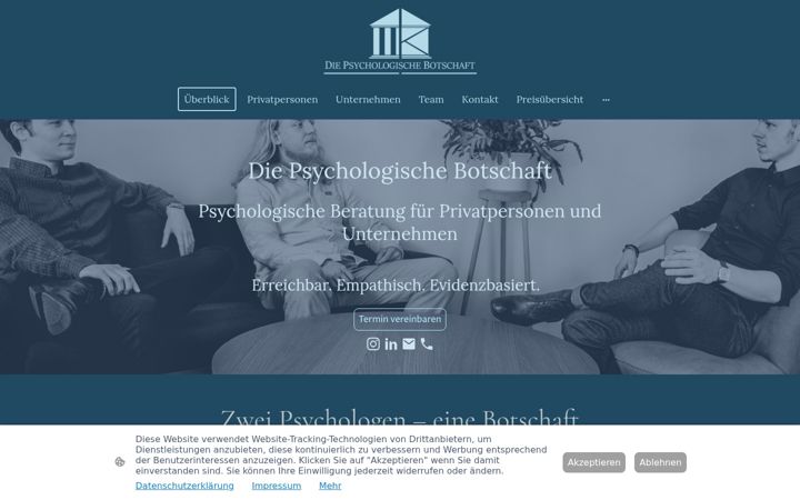 Screenshot of diepsychologischebotschaft.de