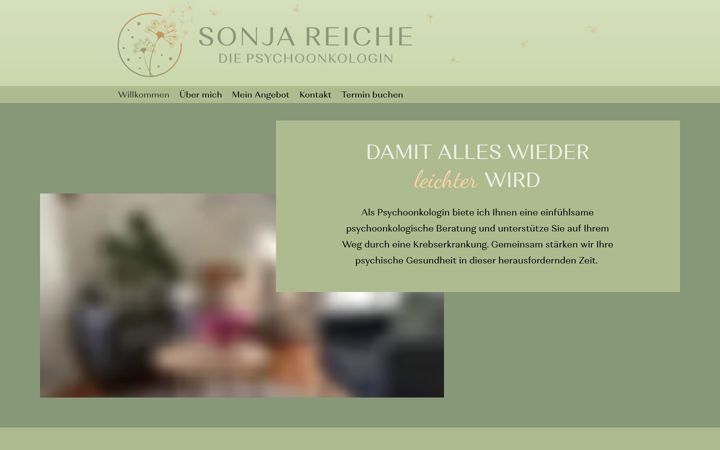 Screenshot von diepsychoonkologin.de