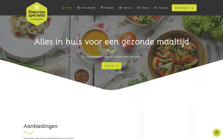 Screenshot of diepvriesspecialist.nl