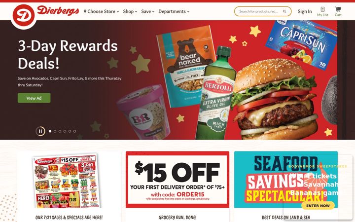 Screenshot of dierbergs.com
