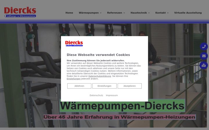 Screenshot of diercks-gmbh.de