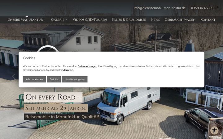 Screenshot of diereisemobil-manufaktur.de
