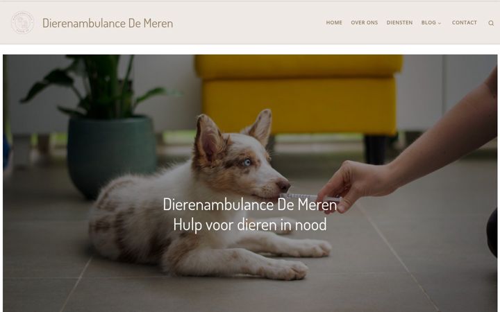 Screenshot of dierenambulancedemeren.nl