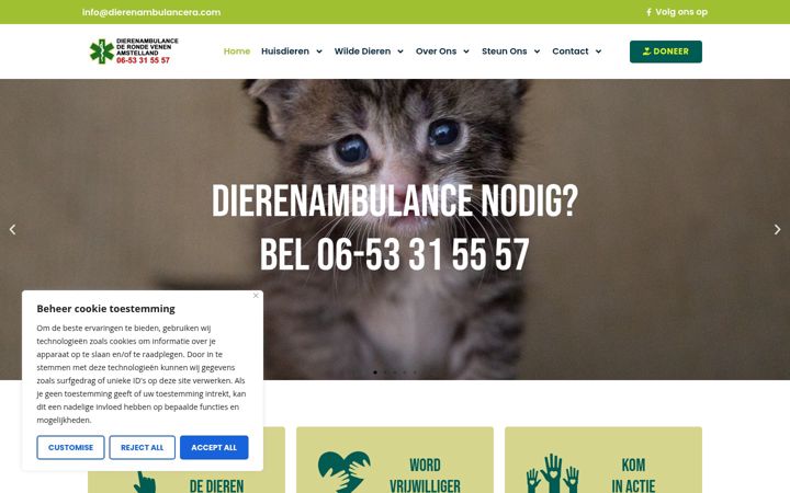 Screenshot of dierenambulancera.com