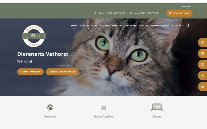 Screenshot of dierenarts-vathorst.nl