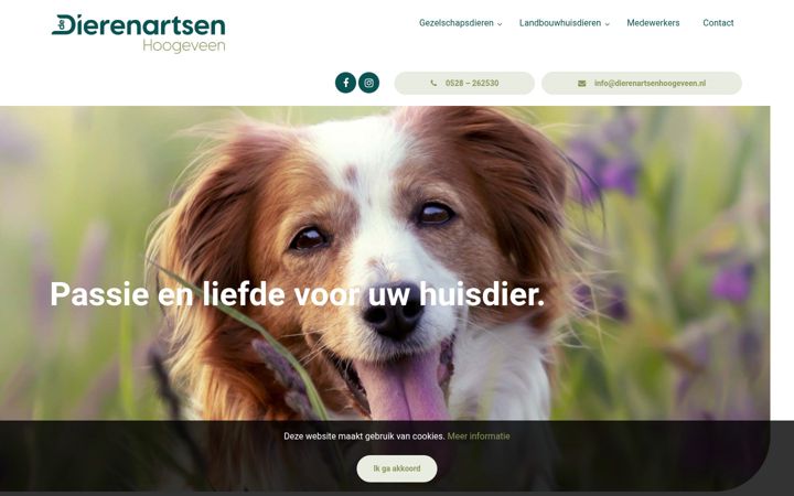Screenshot of dierenartsenhoogeveen.nl