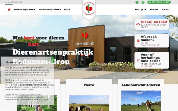 Screenshot of dierenartsgrou.nl