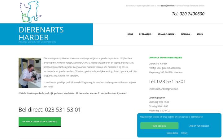 Screenshot of dierenartsharder.nl