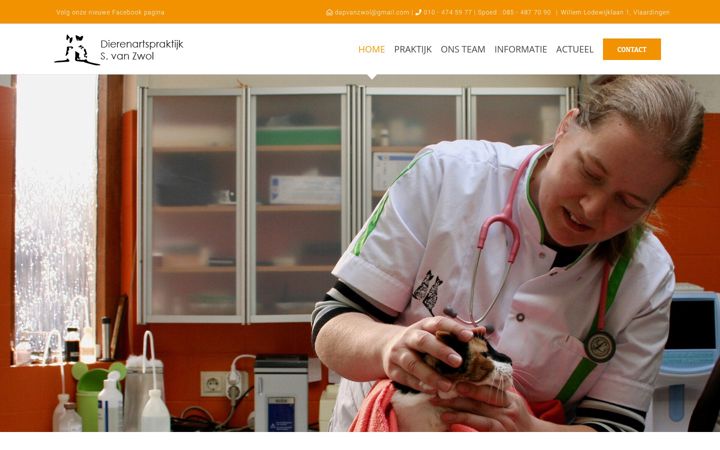 Screenshot of dierenartsvanzwol.nl
