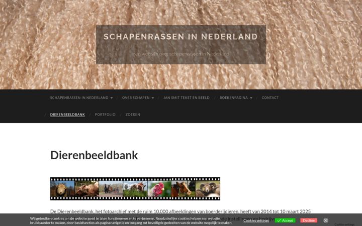 Screenshot of dierenbeeldbank.com