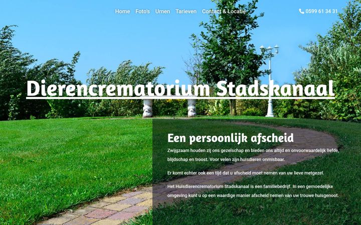 Ekrano kopija dierencrematoriumstadskanaal.nl