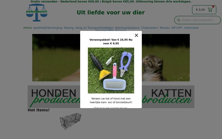 Ekrano kopija dierendrogist.nl