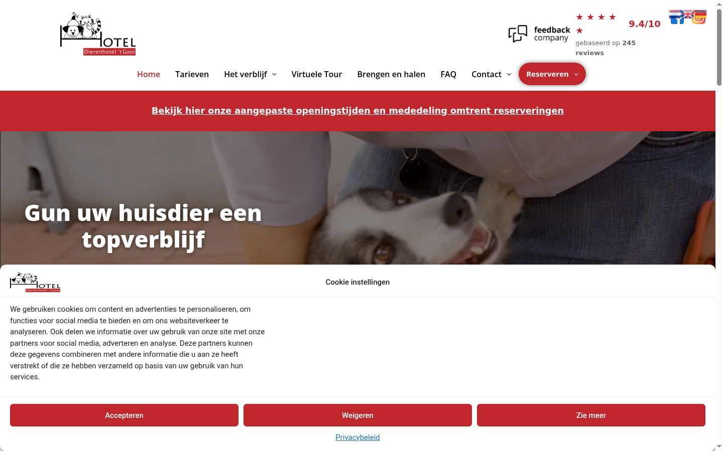 Screenshot tal-banner tal-kunsens muri qabel kwalunkwe interazzjoni