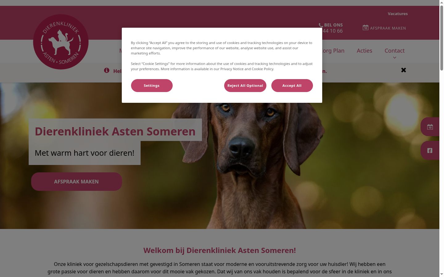 Snímek obrazovky baneru souhlasu zobrazeného před jakoukoli interakcí