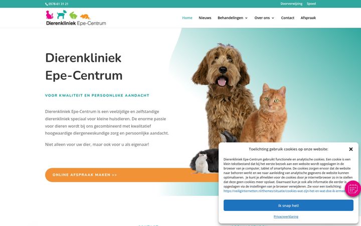 Ekrano kopija dierenkliniek-epe.nl
