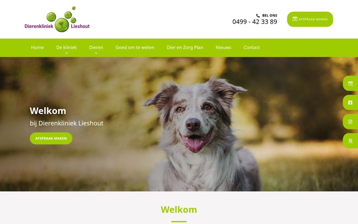 Ekrano kopija dierenkliniek-lieshout.nl