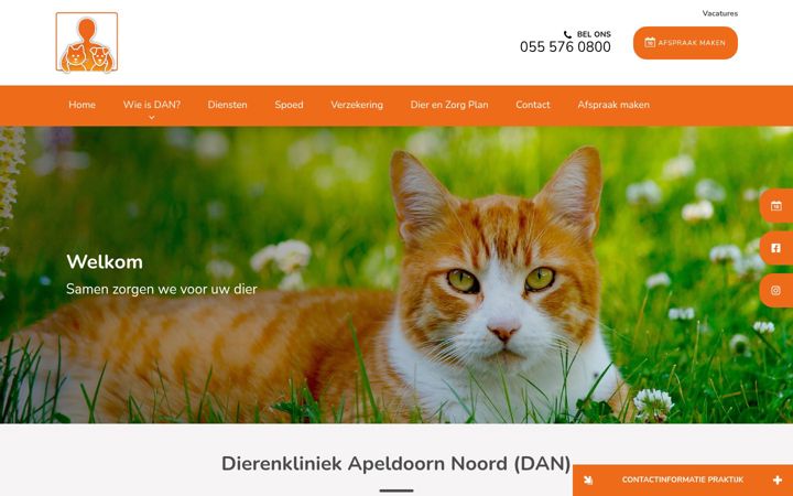 Ekrano kopija dierenkliniekapeldoornnoord.nl