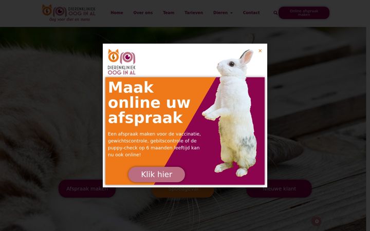Screenshot ta' dierenkliniekooginal.nl