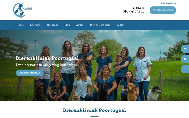 Screenshot ta' dierenkliniekpoortugaal.nl