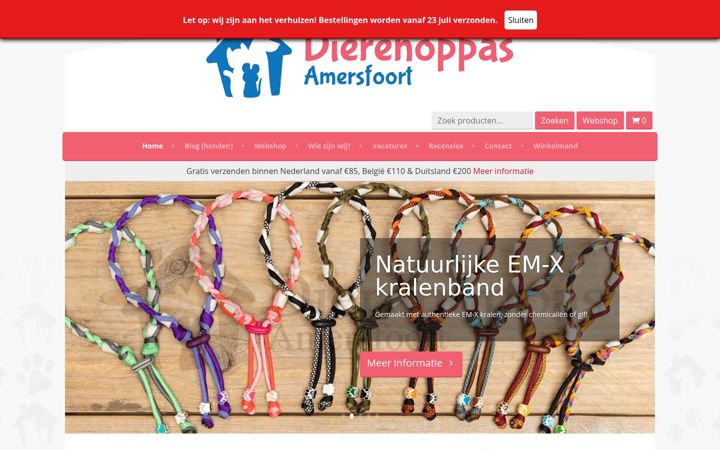 Screenshot von dierenoppasamersfoort.nl
