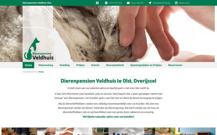 Captura de ecrã de dierenpensionveldhuis.nl