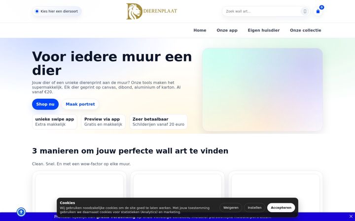 Captura de ecrã de dierenplaat.nl