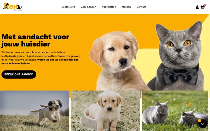 Captura de ecrã de dierenshoprex.nl