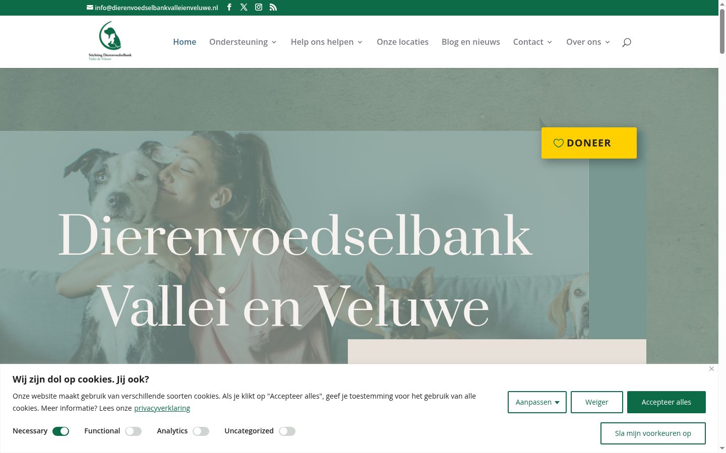Capture d'écran de la bannière de consentement affichée avant toute interaction