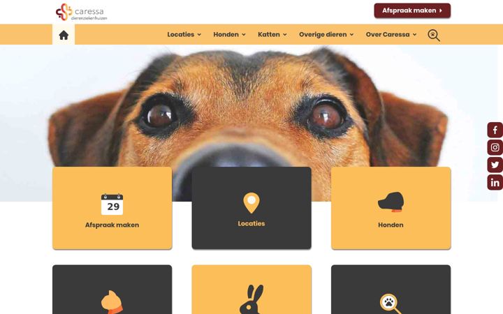 Ekrānuzņēmums no dierenziekenhuizen.nl