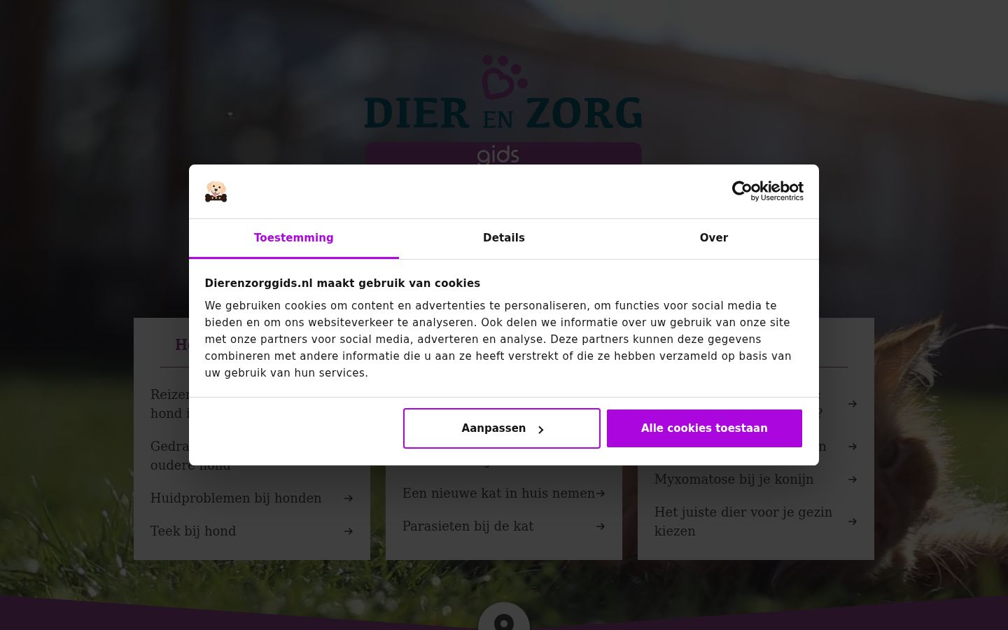 Captura de ecrã do banner de consentimento apresentado antes de qualquer interação