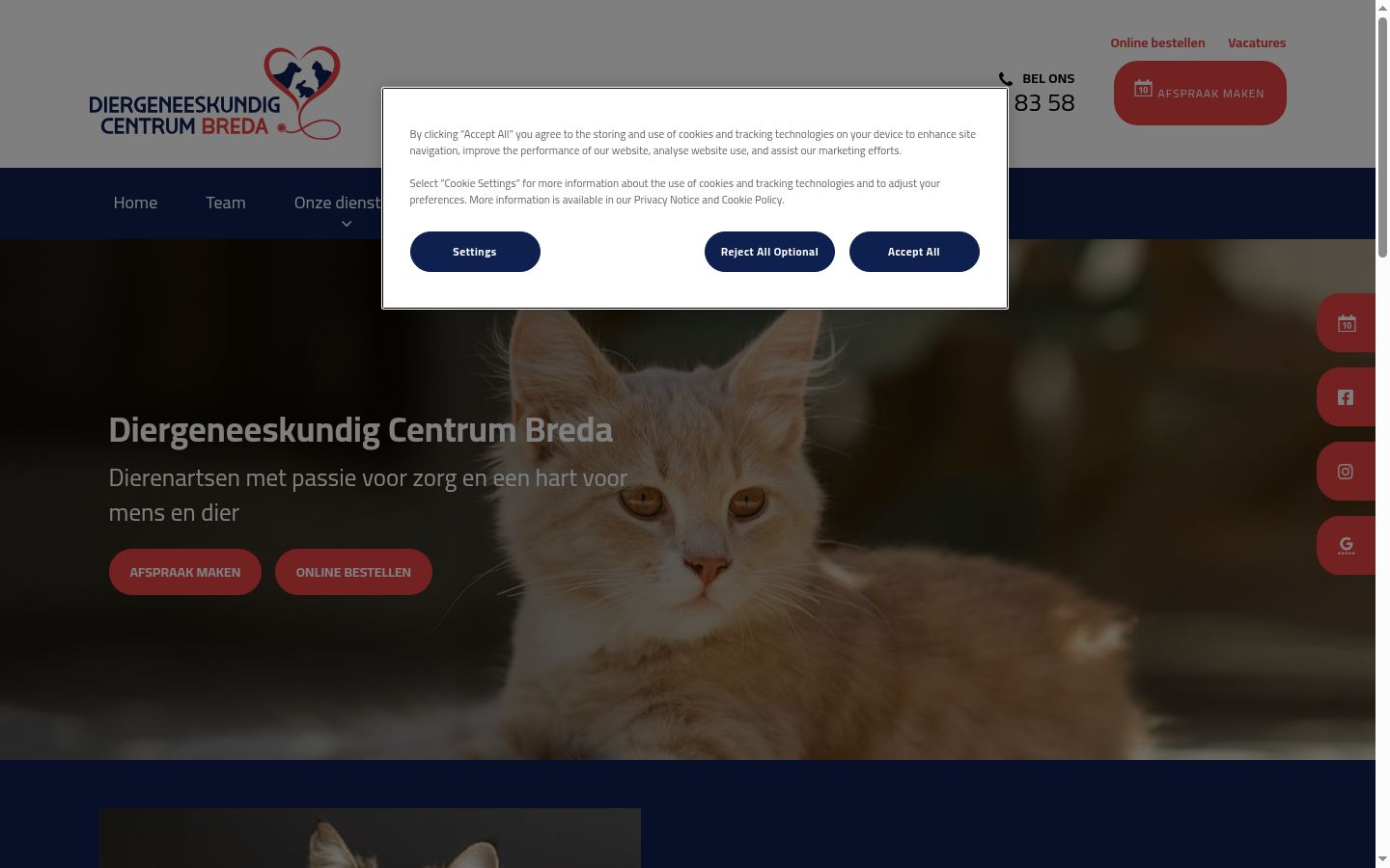 Ekrānuzņēmums ar piekrišanas baneri, kas tika rādīts pirms jebkādas mijiedarbības