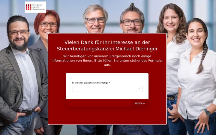 Screenshot of dieringer-steuern.de