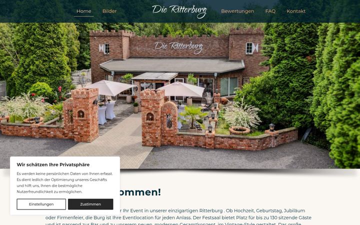 Screenshot stránky dieritterburg.de