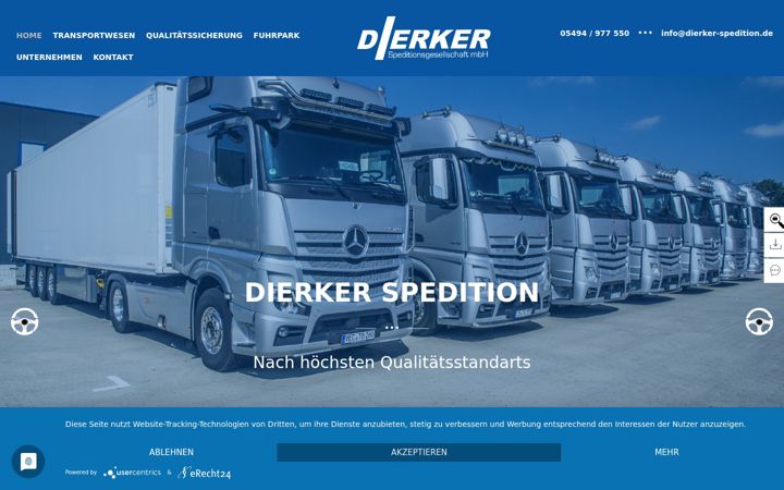 Screenshot of dierker-spedition.de