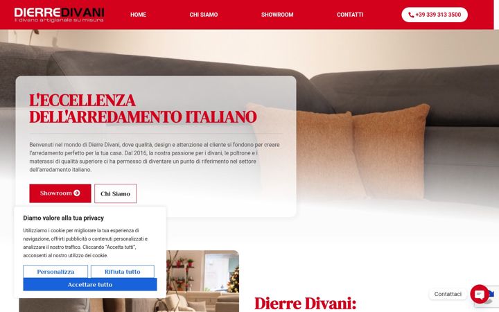 Screenshot of dierredivani.it