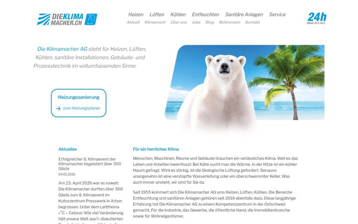 Screenshot of diesanitaermacher.ch