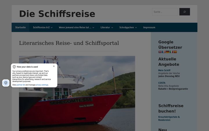 Screenshot of dieschiffsreise.de