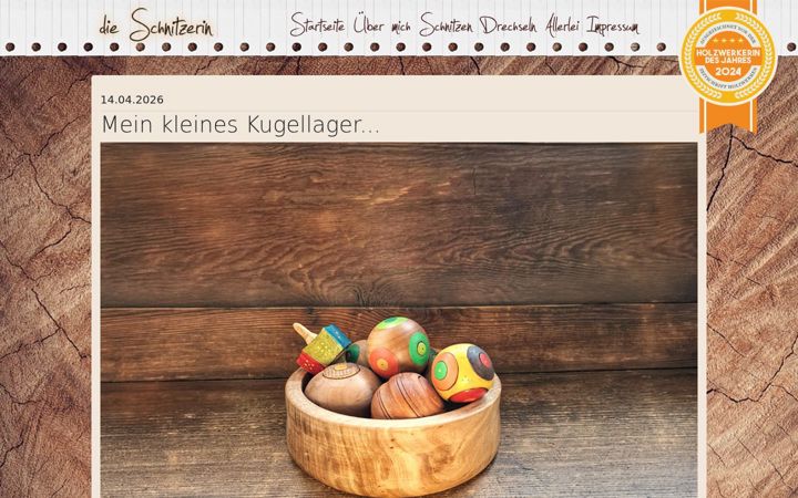 Screenshot of dieschnitzerin.de