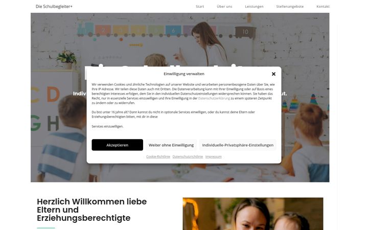 Screenshot of dieschulbegleiterplus.de