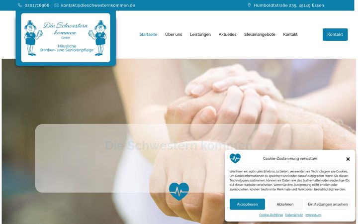 Screenshot of dieschwesternkommen.de