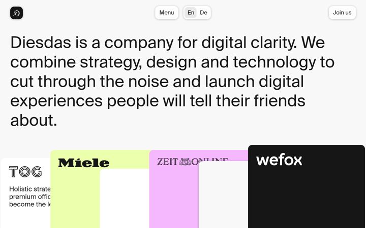 Screenshot of diesdas.digital