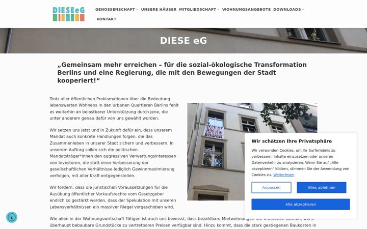 Screenshot stránky diese-eg.de