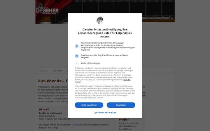 Screenshot of dieseher.de